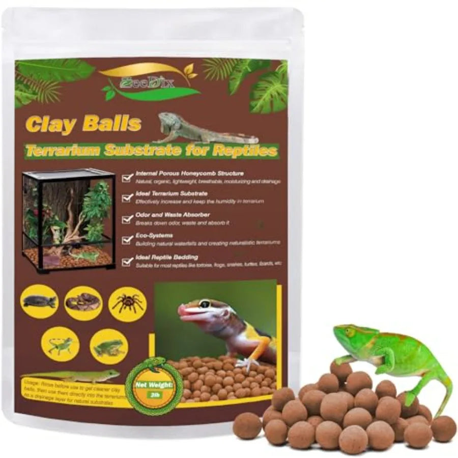Reptile Substrate Leca Balls Expanded Clay Pebbles For Terrarium