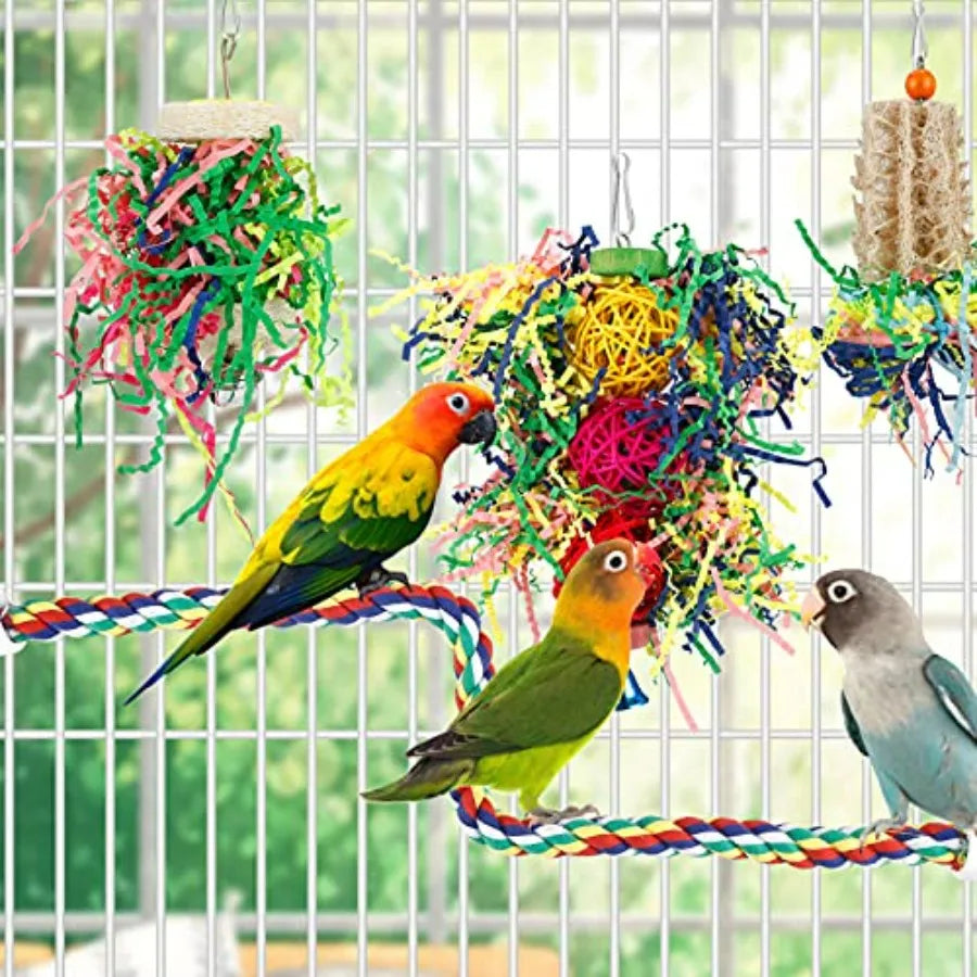 Bird Shredding Foraging Toy Parakeet Hanging Chewing Toy