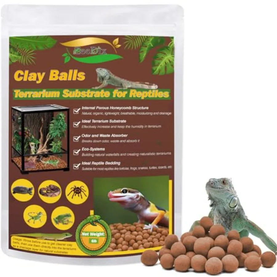 Reptile Substrate Leca Balls Expanded Clay Pebbles For Terrarium