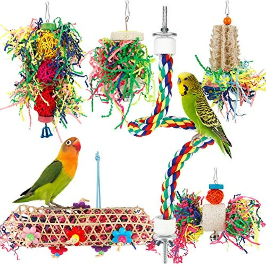 Bird Shredding Foraging Toy Parakeet Hanging Chewing Toy
