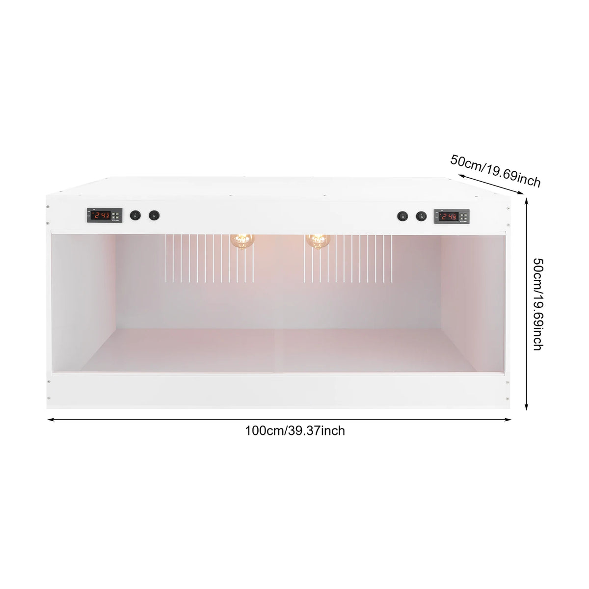 PVC Reptile Terrarium Temperature Controller Dual Zone Thermostat E27 Holders