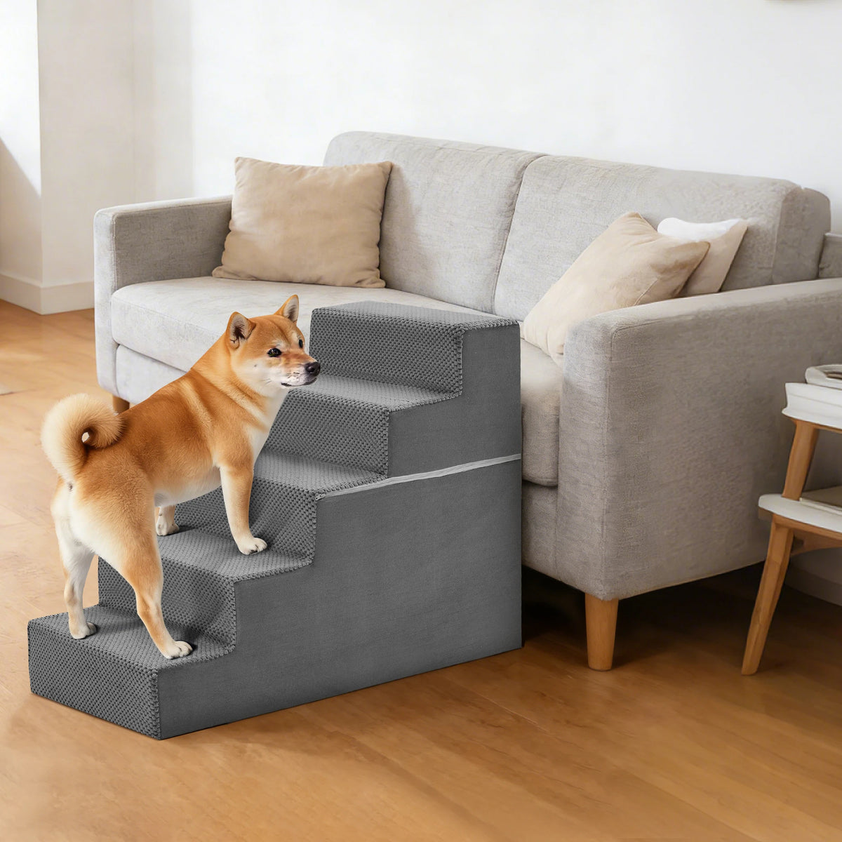 JHK Non Slip Foam Dog Stairs For Indoor Pet Climbing