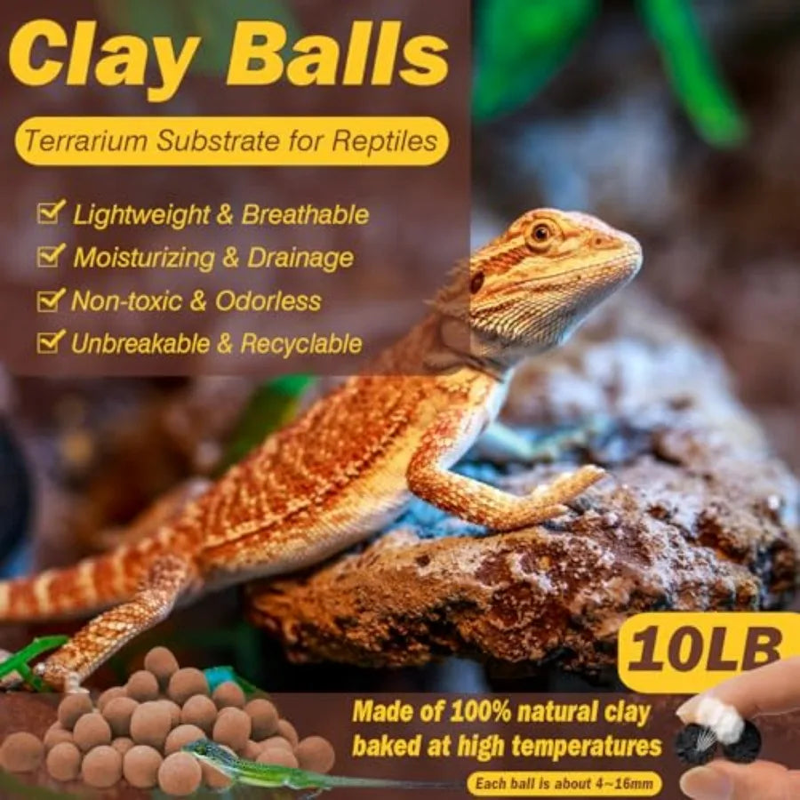 Reptile Substrate Leca Balls Expanded Clay Pebbles For Terrarium