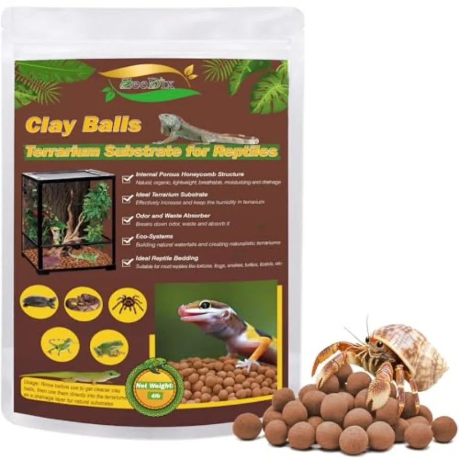 Reptile Substrate Leca Balls Expanded Clay Pebbles For Terrarium