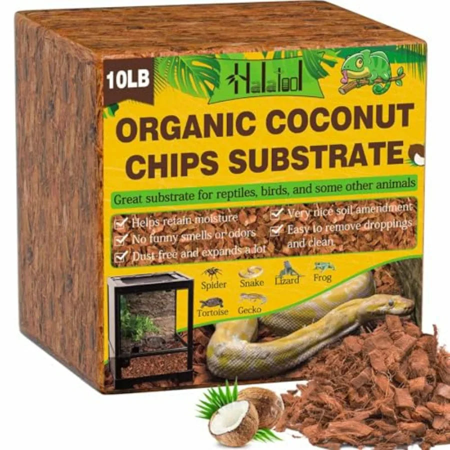Coconut Husk Chips Substrate Reptiles Snakes Tortoises Geckos