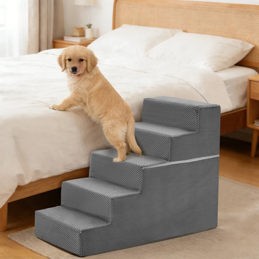 JHK Non Slip Foam Dog Stairs For Indoor Pet Climbing