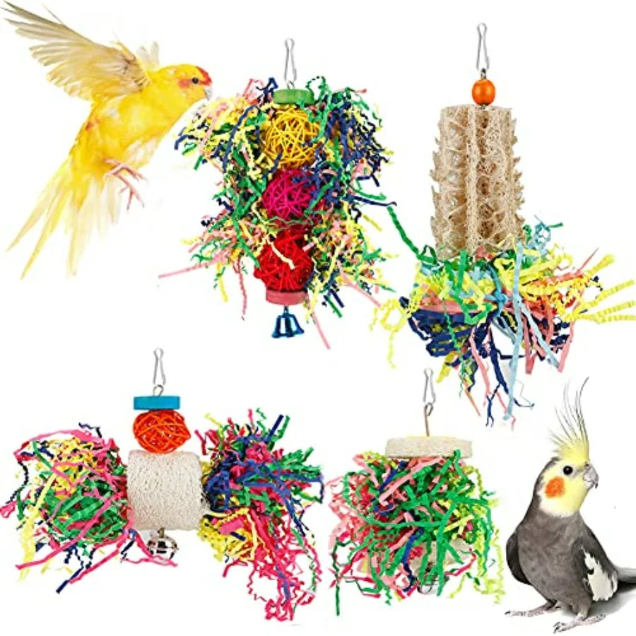 Bird Shredding Foraging Toy Parakeet Hanging Chewing Toy