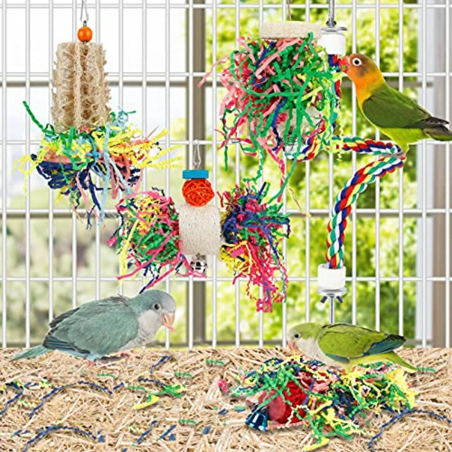 Bird Shredding Foraging Toy Parakeet Hanging Chewing Toy