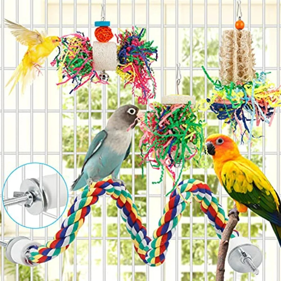 Bird Shredding Foraging Toy Parakeet Hanging Chewing Toy